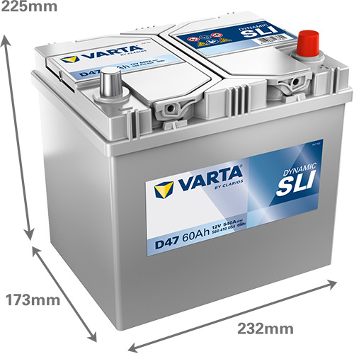 VARTA 60Ah 560410 +/-