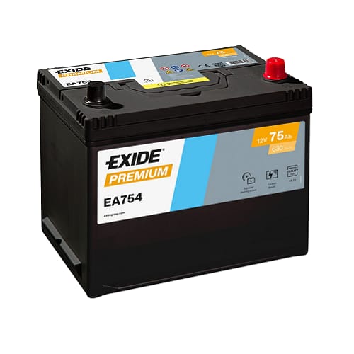 EXIDE EA754 75Ah -/+